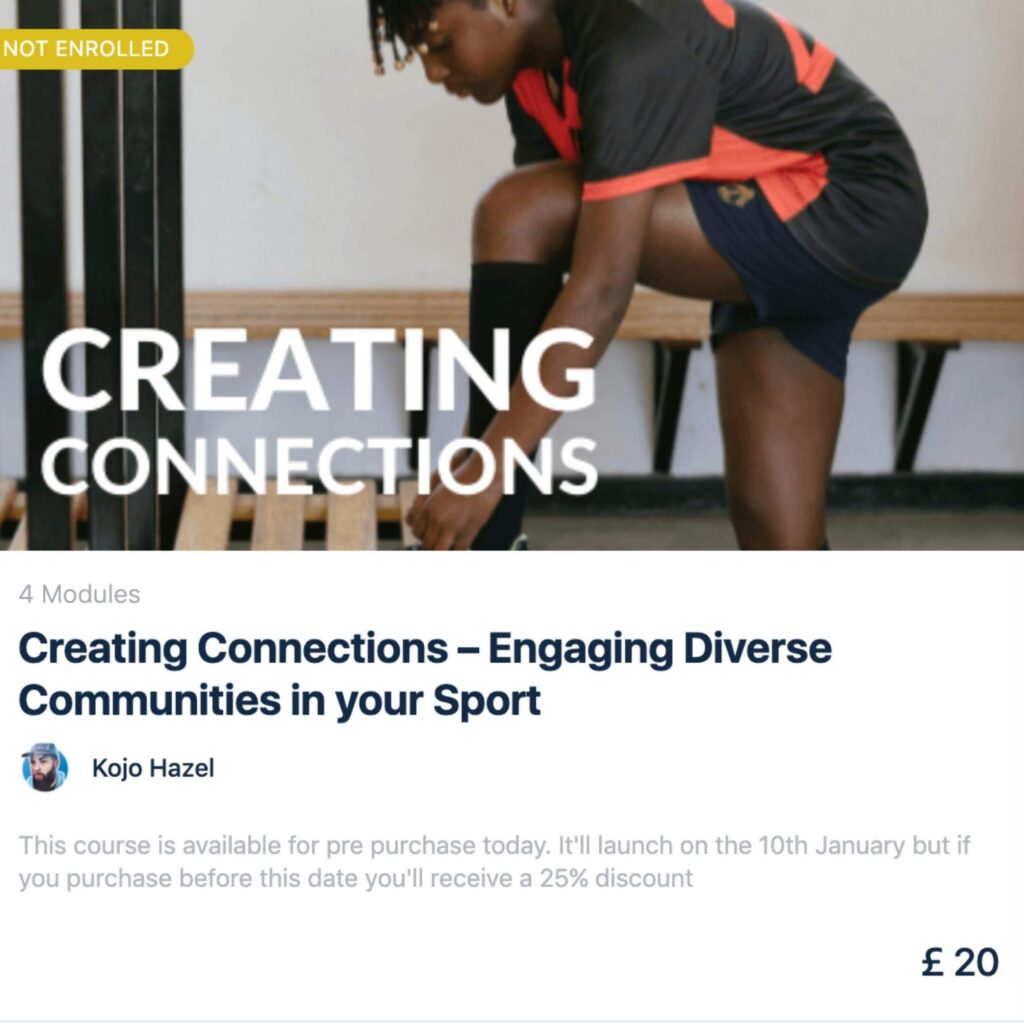 Creating connections engaging diverse communities in sport online course
