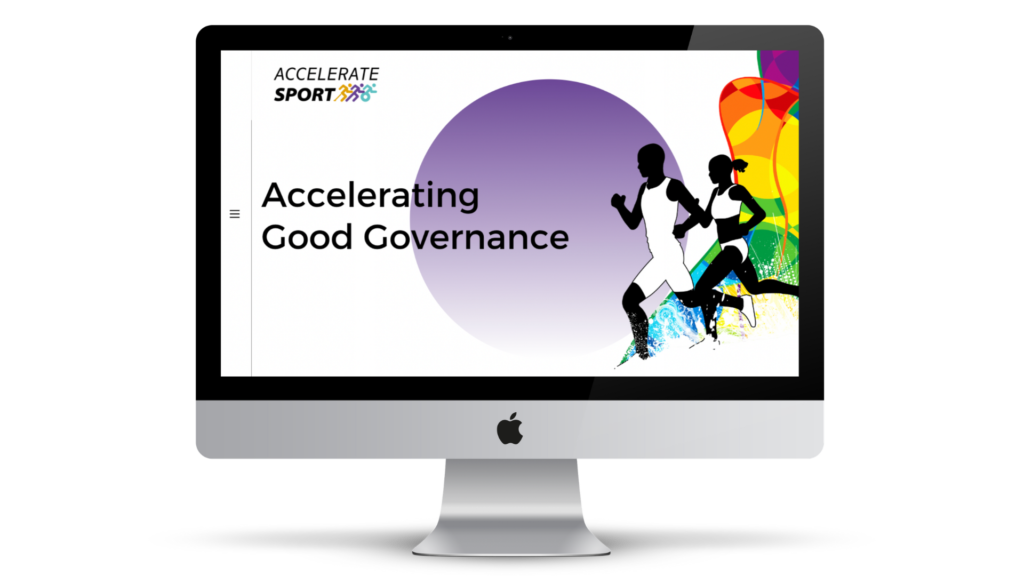 Accelerating Good Governance online course on Accelerate Sport